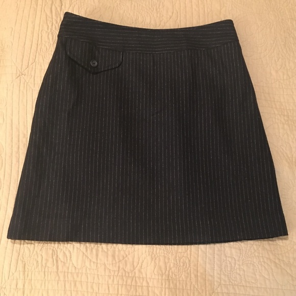 Banana Republic Pinstripe Wool Blend Skirt - Picture 2 of 6